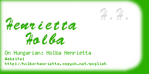 henrietta holba business card